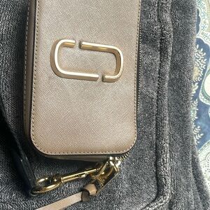 Marc Jacobs Tan Gold Clutch Wristlet